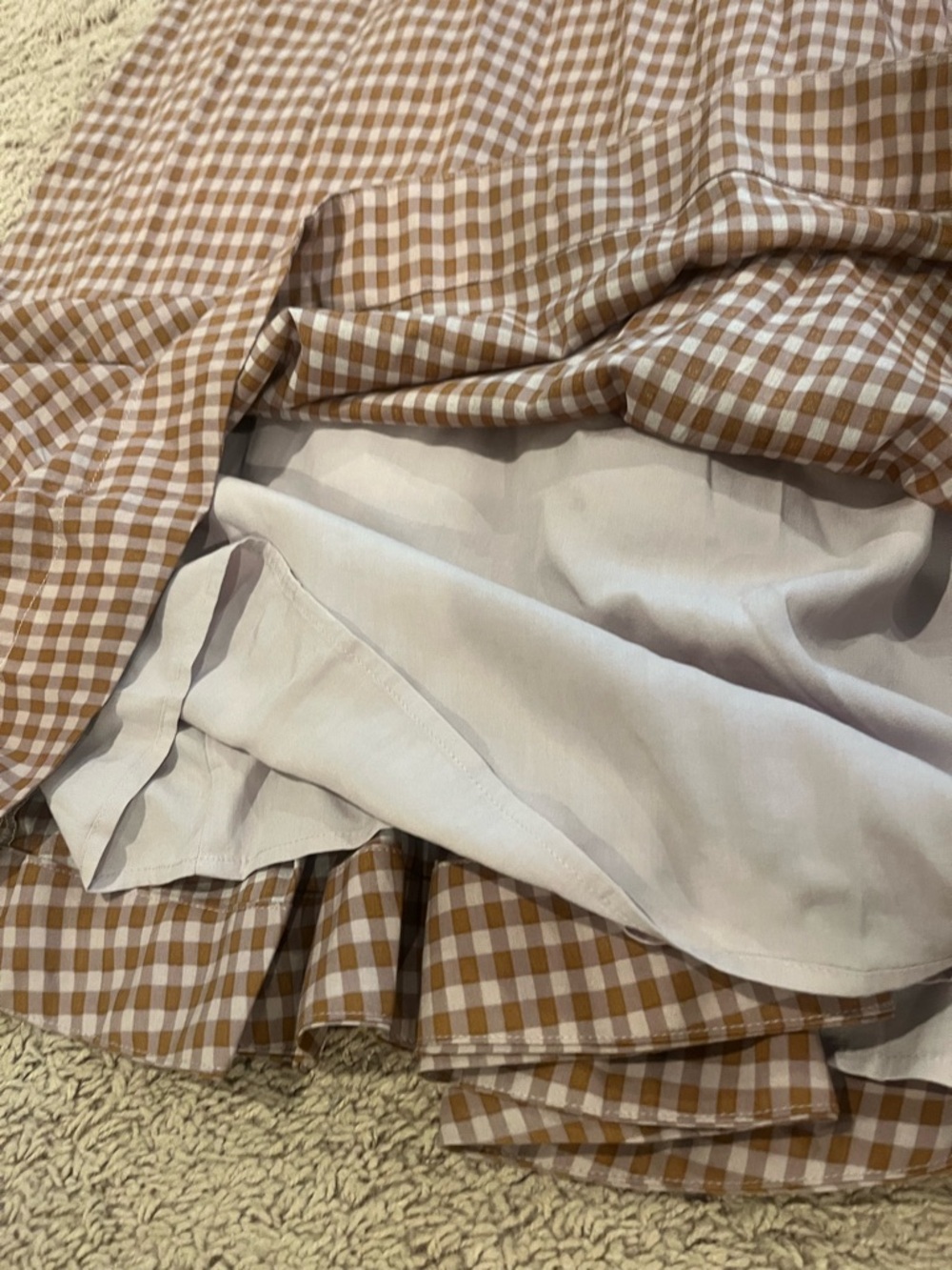 Reformation Brown Gingham Puff-Sleeve Maxi Dress - Picture 6 of 6